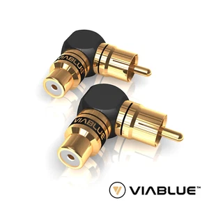 VIABLUE XS-Serie Cinchadapter Paar 90° S gewinkelt High-End-Adapter kurz - 40615 - Bild 1 von 3