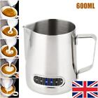 Coffee Milk Frothing Jug Frother Latte Container Metal Pitcher with Thermometer