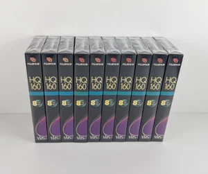 Fujifilm HQ160 VHS Tapes Lot of 10 New Sealed - Picture 1 of 6