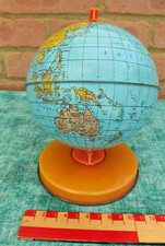 VINTAGE MINI CHAD VALLEY TIN PLATE GLOBE