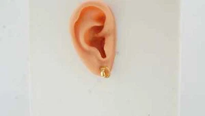 18k Estate Citrine Stud Earrings 2.30 TCW Yellow Gold Vintage Fine Jewelry - Picture 1 of 6