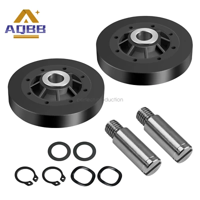 AQBB RB170002 Dryer Drum Roller Kit - Black Compatible with Speed Queen