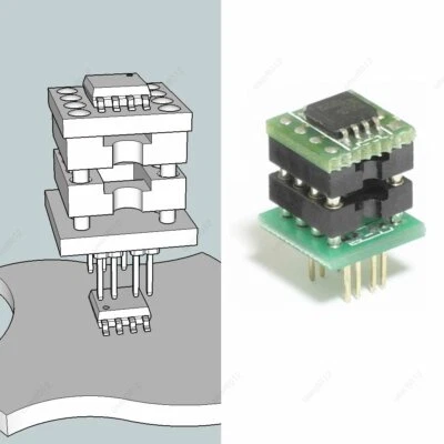 Solderless 8Pin BIOS repair KIT, Dual BIOS install KIT, SMT SMD SOP8 - Image 1 of 4