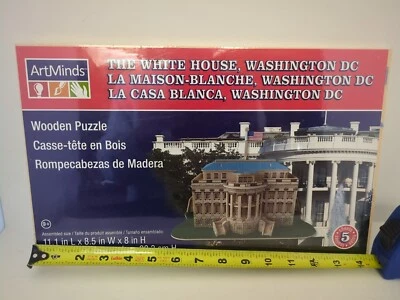 New ArtMinds The White House, Washington D.C. Wooden 3D Puzzle  Brand New Sealed - Image 1 of 4