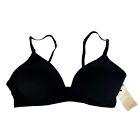 Lively Women's The All-Day Plunge No-Wire Bra Black Size 38D Deep V