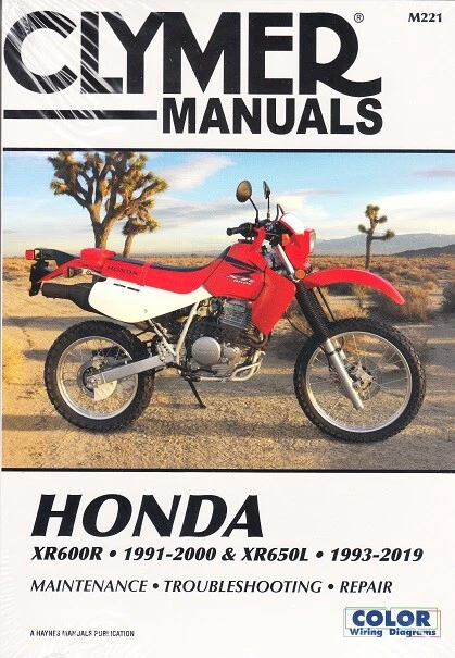 Printed Book 91-19 Honda XR650 XR600R XR650L Clymer Service Repair Manual M221 - Image 1 of 1