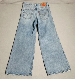 Pantalones de mezclilla Levi Strauss para mujer talla 27 azul pierna ancha 94' holgados tiro medio EC - Imagen 1 de 12