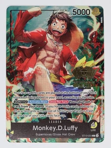 Monkey.D.Luffy ST13-003 2nd Anniversary Tournament Promo Near Mint NM - Picture 1 of 2