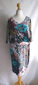 Ladies Size 26 Yumi Curves Pretty Floral Tunic Dress Top Detailed Flattering - Picture 1 of 8