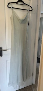 NEW Designers At Debenhans Mint Silk Sequin Maxi Bridesmaid Prom Dress Size 16 - Picture 1 of 11