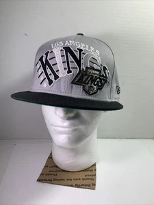 New Era 9FIFTY Los Angeles Kings Black/Silver Vintage Hockey Snapback Hat OSFM - Picture 1 of 12