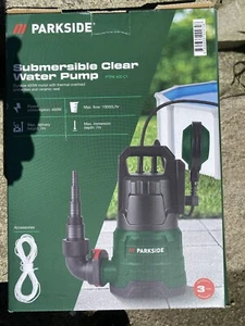 Parkside Submersible Water Pump Durable 400W Motor Draining Transferring Water - Picture 1 of 4