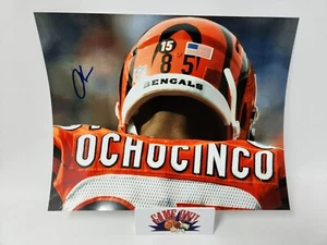 Chad Ochocinco Johnson Cincinnati Bengals Signed Autographed Horizontal 8x10 COA - Picture 1 of 2