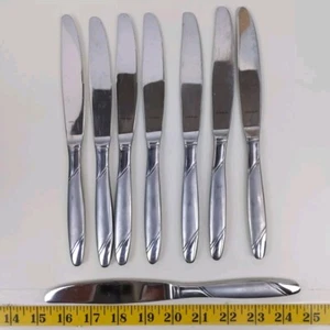 Oneida Risotto Dinner Knife Silverware Stainless Steel Silver Two Tone 8 - Picture 1 of 6
