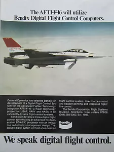 2/1980 PUB BENDIX DIGITAL FLIGHT CONTROL SYSTEM AFTI F-16 USAF ORIGINAL AD - Imagen 1 de 1
