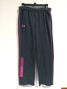 Under Armour Youth Girls Rival Training Sweatpants, Grey/Pink, Size YXL - 0L_81 - Picture 1 of 6