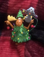 2005 Rocky & Bullwinkle Christmas Ornament Warner Brothers Rare VHTF