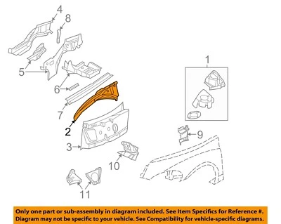 CHRYSLER OEM 01-10 PT Cruiser Structural Components Rails-Upper Rail 4724490AD Foto 1 de 2