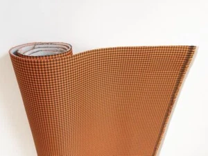 NEW for PORSCHE Pepita Seating Fabric Car Upholstery Black/Orange Houndstooth - Picture 1 of 3