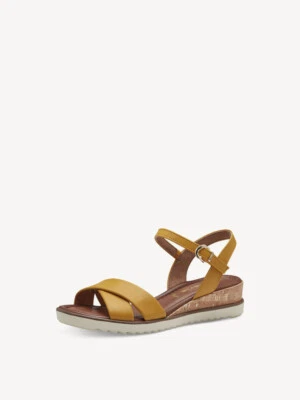 Sandale élégante jaune talon compensé 4.5cm confort de port optimal 37 TAMARIS - Photo 1/4