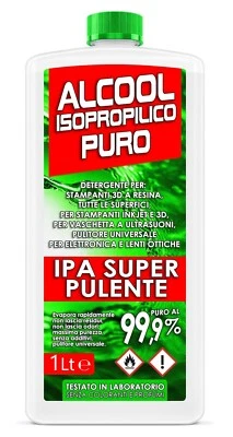 ANFEL IPA 99.9 - Detergente Alcool Isopropilico, 1000 ml IPA PURO ALTA RESA SUPER PULE