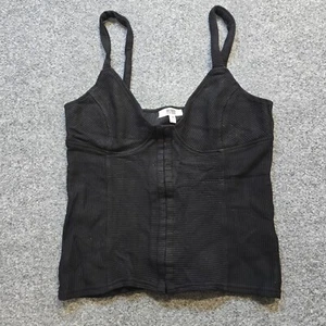 BB Dakota Top Women Size Medium Black Corset Built In Stretch Goth Withchy Basic - Picture 1 of 9