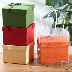 Mehrgroße quadratische leere Geschenkbox Geburtstag Geschenkverpackung Box ohne Geschenktüte Schleife - Bild 1 von 16