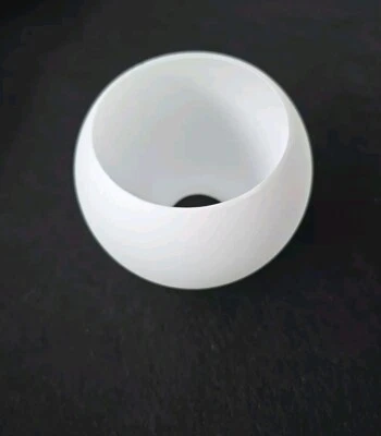 Lampenschirm E14 Ersatz Glas weiß matt Maße Ø90x75mm DxH Loch 30mm Kugel Glas - Bild 1 von 4