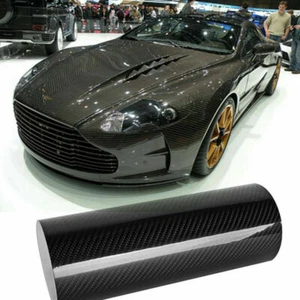5D Waterproof Carbon Fiber Vinyl Car Wrap Sheet Roll Film Sticker Decal Paper US - Picture 1 of 12
