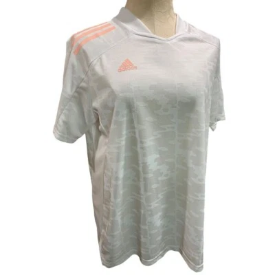 XL Adidas Women's New Condivo 21 White Glo Pink Jersey GL7725 - Imagem 1 de 4