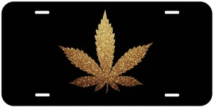 Marihuana Style Novelty Car Tag Auto License Plate - Picture 1 of 3