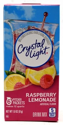 24 12-Quart Boxes  Crystal Light Raspberry Lemonade Drink Mix - Image 1 of 4