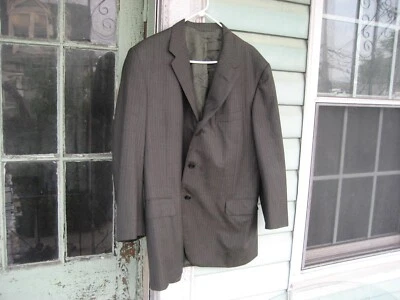 Chaqueta Blazer Oxxford Clothes Para Hombre, Gris Rayas Super 120'S Lana, Talla US 46R Foto 1 de 4