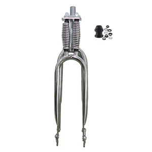 CDHPOWER 1 inch Threaded Bicycle Fork 26" Dual Springer Bike Fork &Headset Combo - Picture 1 of 38