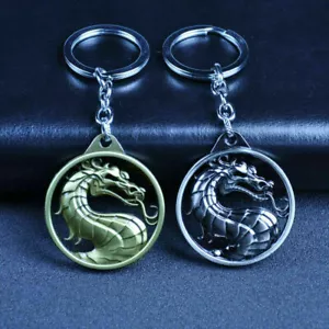 New Mortal Kombat Figure Toy Metal Logo Pendant Keyring Keychain Acces - Picture 1 of 8
