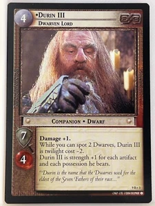 LORD OF THE RINGS TCG REFLECTIONS FOIL 9R+3 DURIN III DWARVEN LORD ex - Picture 1 of 1