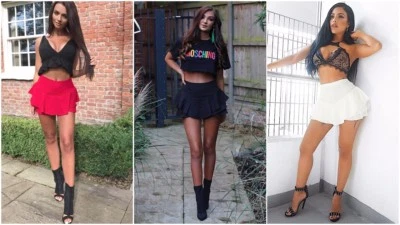 UK Womens Ruffled Frill Skorts High Waisted Ladies Party Mini Skirt Dress Shorts - Image 1 of 2