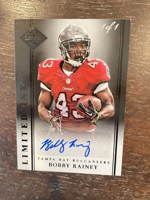 2014 Panini Limited Limited INK 1/1 Bobby Rainey ONE OF ONE Auto RC BLACK - Image 1 of 2