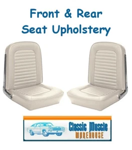 1964 &1965 Mustang Convertible Seat Upholstery White for Front & Rear Seats - Bild 1 von 12