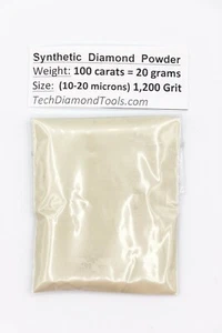 Polvo de pulido de diamantes 1.200 malla de arena (10-20 micras) peso 100 quilates (20 gr) - Imagen 1 de 3