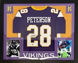 Adrian Peterson autographed signed framed jersey NFL Minnesota Vikings BAS COA - Picture 1 of 1