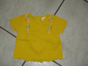 schönes T-Shirt CAKEWALK Gr.80 gelb Wellensaum - Bild 1 von 2