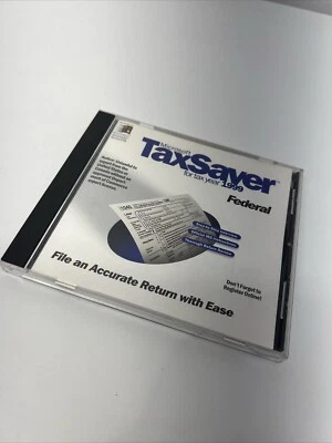 Microsoft Federal Tax Saver For Tax Year 1999 W/Key For Windows 98/NT (RARE) - Image 1 of 4