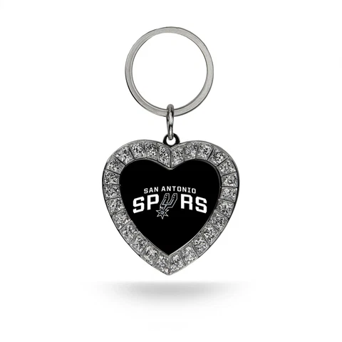 San Antonio Spurs Keychain Rhinestone Heart 02 Rico NBA Cover