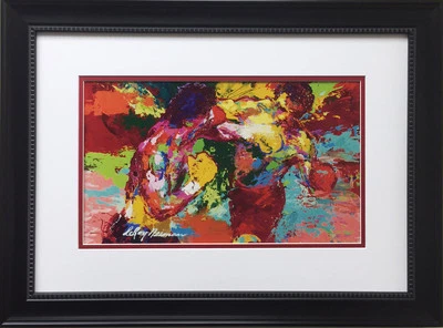 LeRoy Neiman "The Knockout" 定制框架石版画 Rocky Apollo Creed 拳击 — 第 1/3 张图片