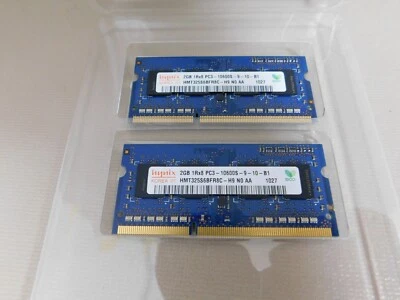 Hynix 4GB (2GB x 2) HMT325S6BFR8C-H9 PC3-10600S-9-10-B1 NO AA Laptop Memory RAM - Image 1 of 4