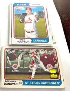 2023 Topps Heritage CARDINALS LOT 6X RC CUP BRENDAN DONOVAN 13X ZACK THOMPSON - Picture 1 of 1