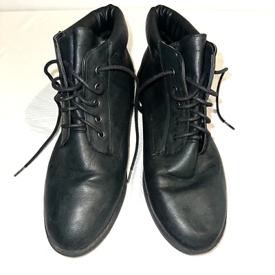 Diba London Women Size 11 Ankle Boots Black Lace Up Faux Leather Booties - Image 1 of 4