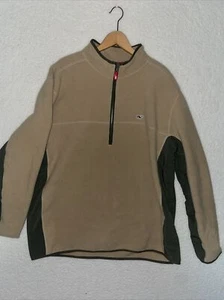 VINEYARD VINES Tan Green Fleece Pullover Sweatshirt 1/2 Zip Men's Xxl 1/4 Zip - Picture 1 of 9
