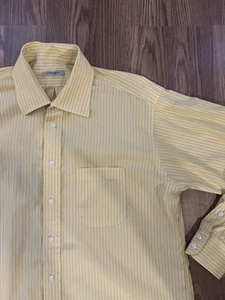 Camisa Burberry London Para Hombre Grande Clásica Amarilla/Azul Manga Larga Con Botones  - Imagen 1 de 13